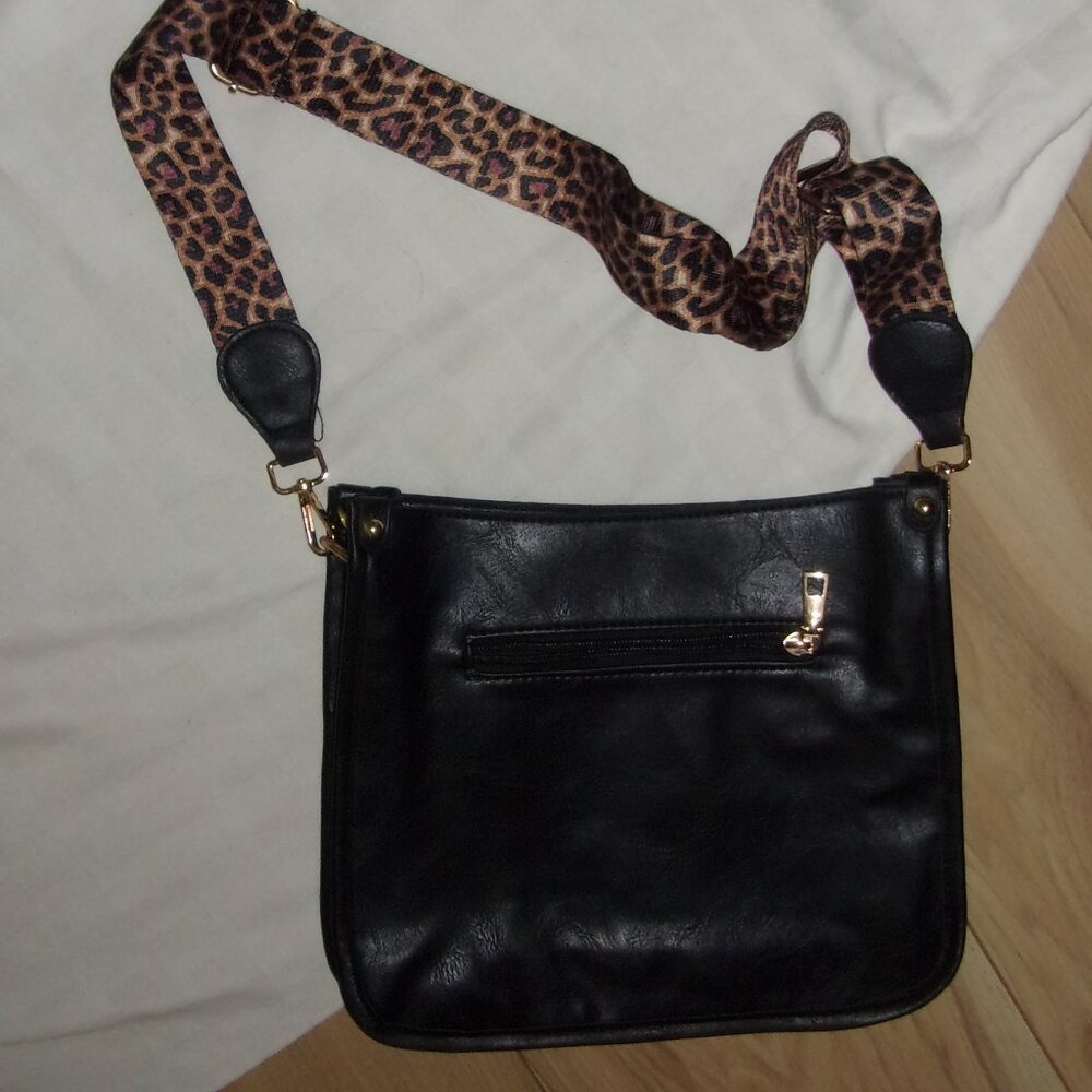 🌟 Black shoulder purse hand bag medium small color faux leather casual dress